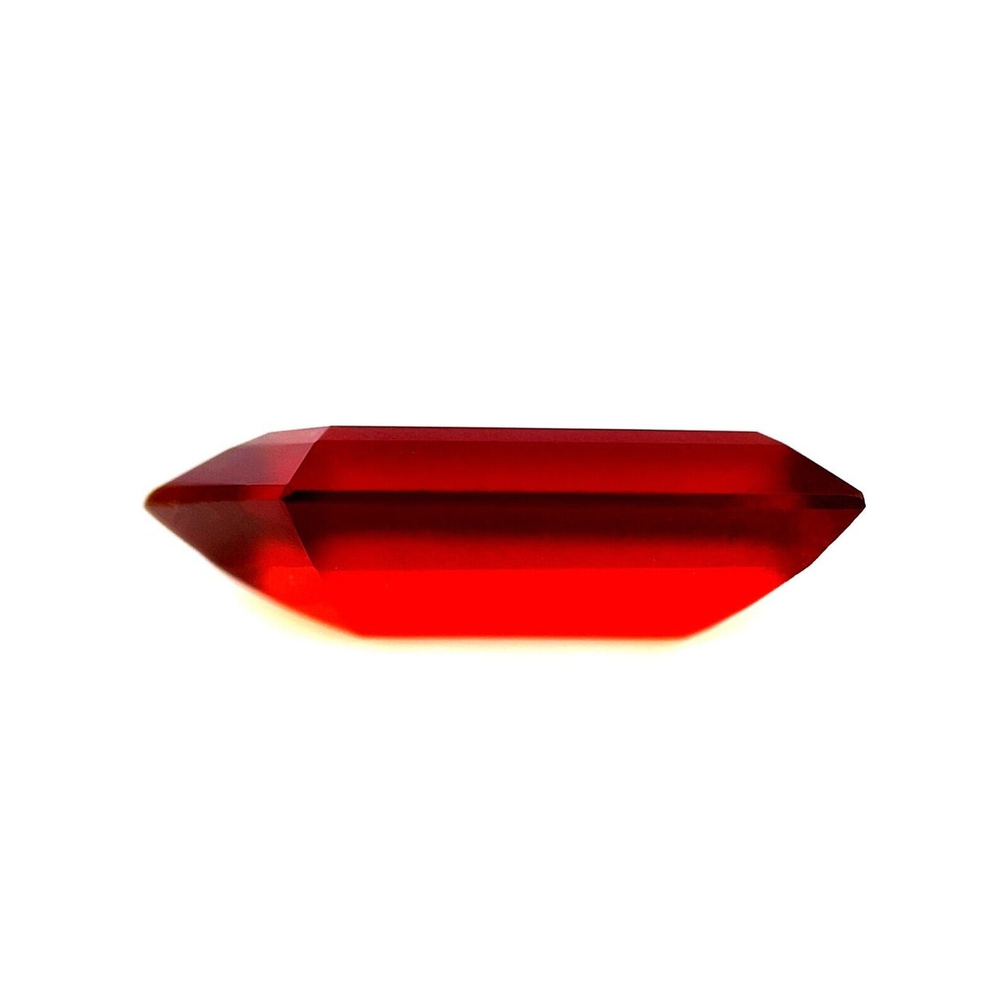 10.28ct NATURAL Vivid Orange Red Hessonite Garnet Fancy Cut LARGE Gem 20x9.3mm