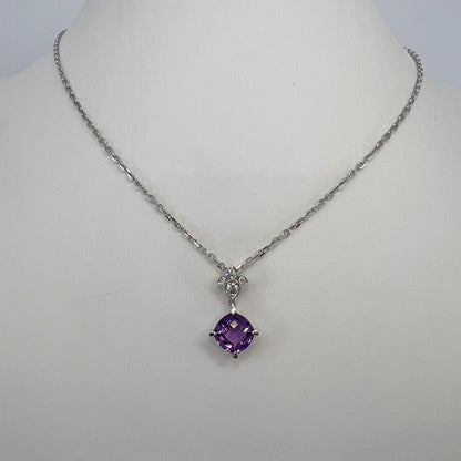 Rare Cartier Inde Mysterieuse Purple Amethyst Diamond 18k White Gold Necklace