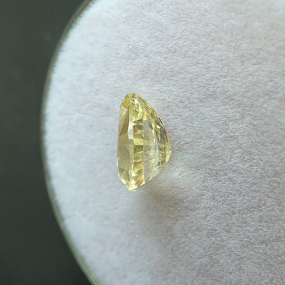 GIA Certified 1.18ct Ceylon Yellow Sapphire UNTREATED Pear Teardrop Cut Gem