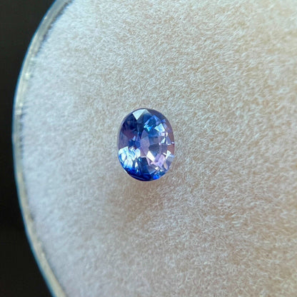 UNIQUE Fine Ceylon Blue Violet Sapphire 0.45ct Oval Cut Blue RARE 4.5x3.7mm VVS