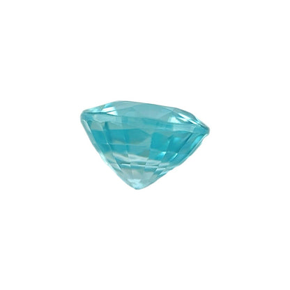 NATURAL 1.67ct Vivid NEON Blue Zircon Round Brilliant Cut Loose Gem 6.3mm VS