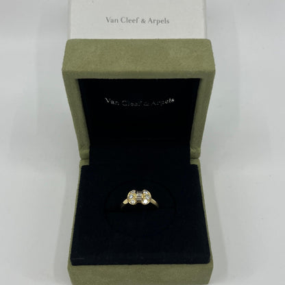 Rare Vintage Van Cleef & Arpels Diamond Celeste Ribbon Bow 18k Yellow ...