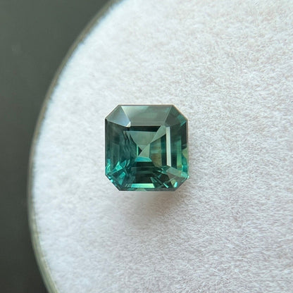 GIA CERTIFIED 1.04ct Sapphire Octagon NATURAL Green Blue UNTREATED 5.6x5.3mm