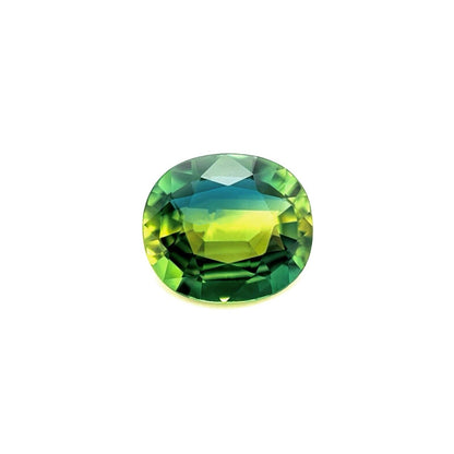 NATURAL 1.13ct Parti Colour Blue Yellow Sapphire Cushion Cut AUSTRALIAN 6.8x6mm