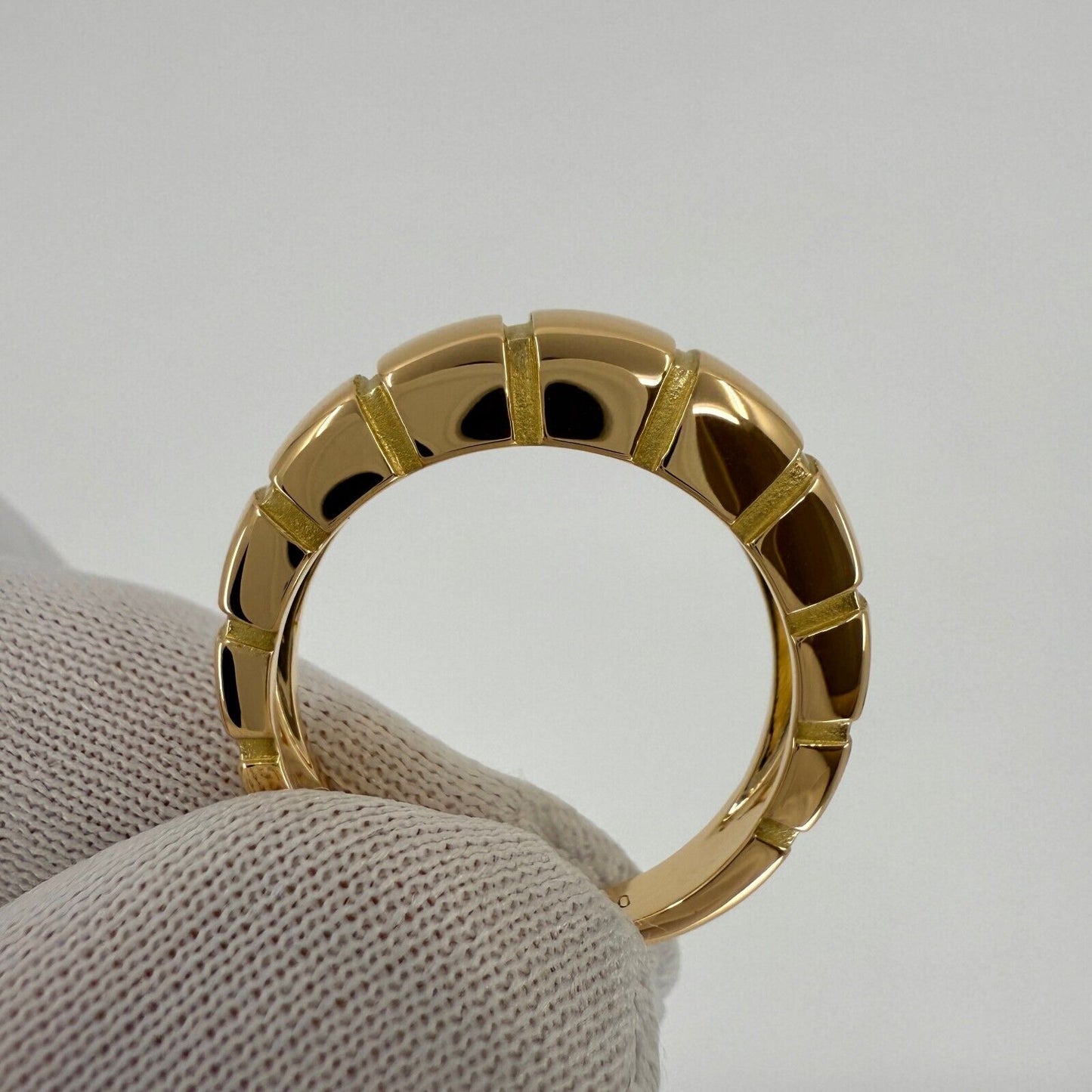 Rare Vintage Van Cleef & Arpels 18k Yellow Gold Fancy Band Ring US6 EU52