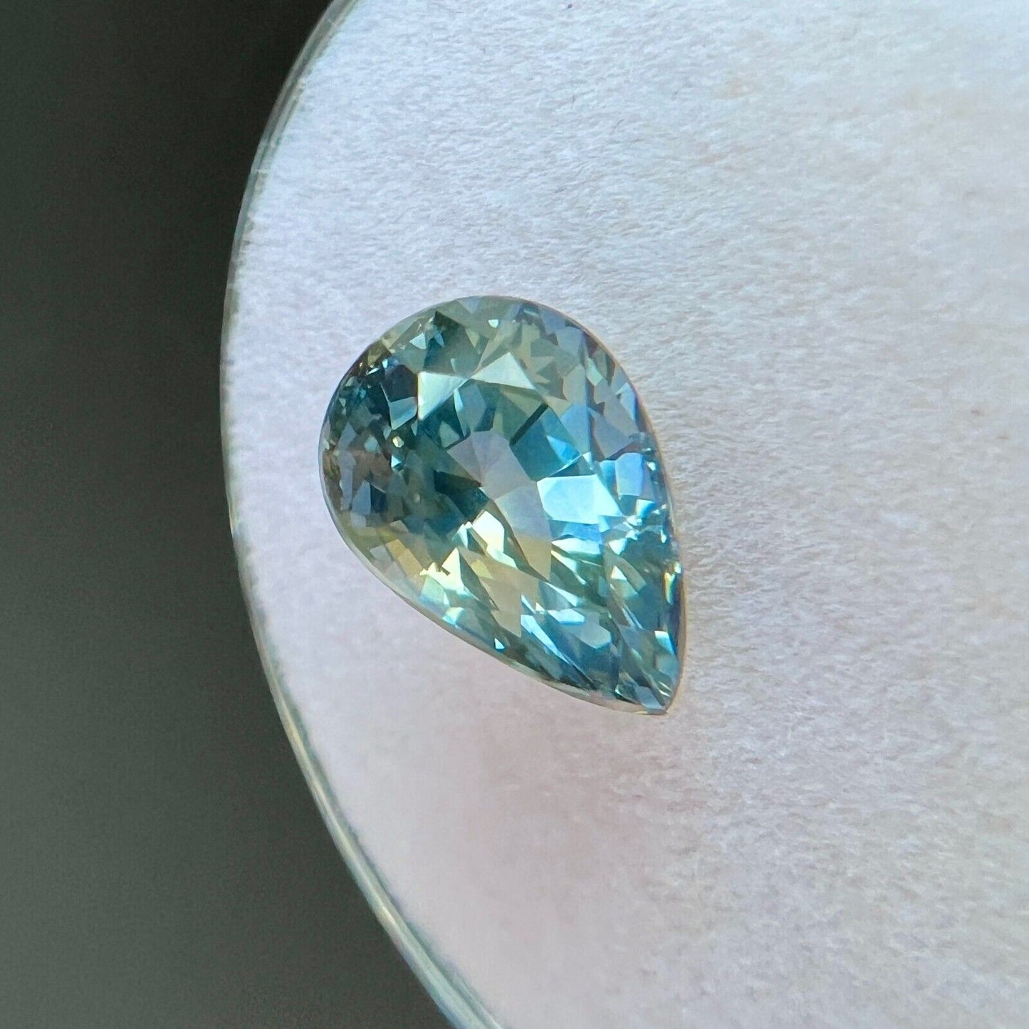 2.53ct NATURAL Ceylon Bi Colour Sapphire UNIQUE Yellow Blue Pear Teardrop Cut