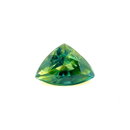 NATURAL 1.59ct Sapphire GRA CERTIFIED Untreated Yellow Green Triangle Trillion