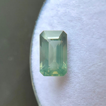 1.44ct NATURAL Blue Green AUSTRALIAN Sapphire Emerald Octagon Cut Gem 7.8x4.8mm