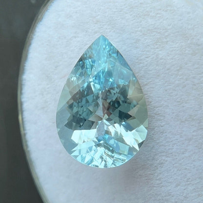 NATURAL Fine Blue Aquamarine 1.86ct Fancy Pear Fine Cut Loose Gem 11.4x7.7mm