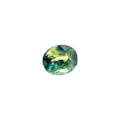 Bi Colour AUSTRALIAN Sapphire NATURAL Vivid Blue Green 0.74ct Oval Gem 5.5x4.7mm