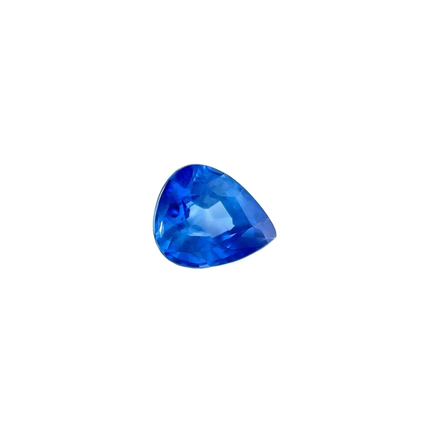 0.60ct VIVID Blue NATURAL Sapphire Pear Teardrop Cut Loose Gemstone 5.2x4.3mm