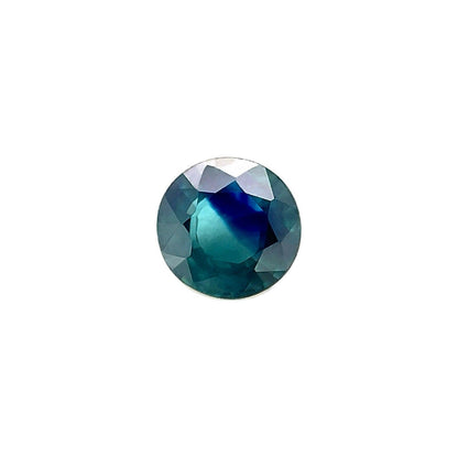 NATURAL Bi COLOUR Blue Australian Sapphire 0.68ct Round Cut 5.3mm Gemstone VS