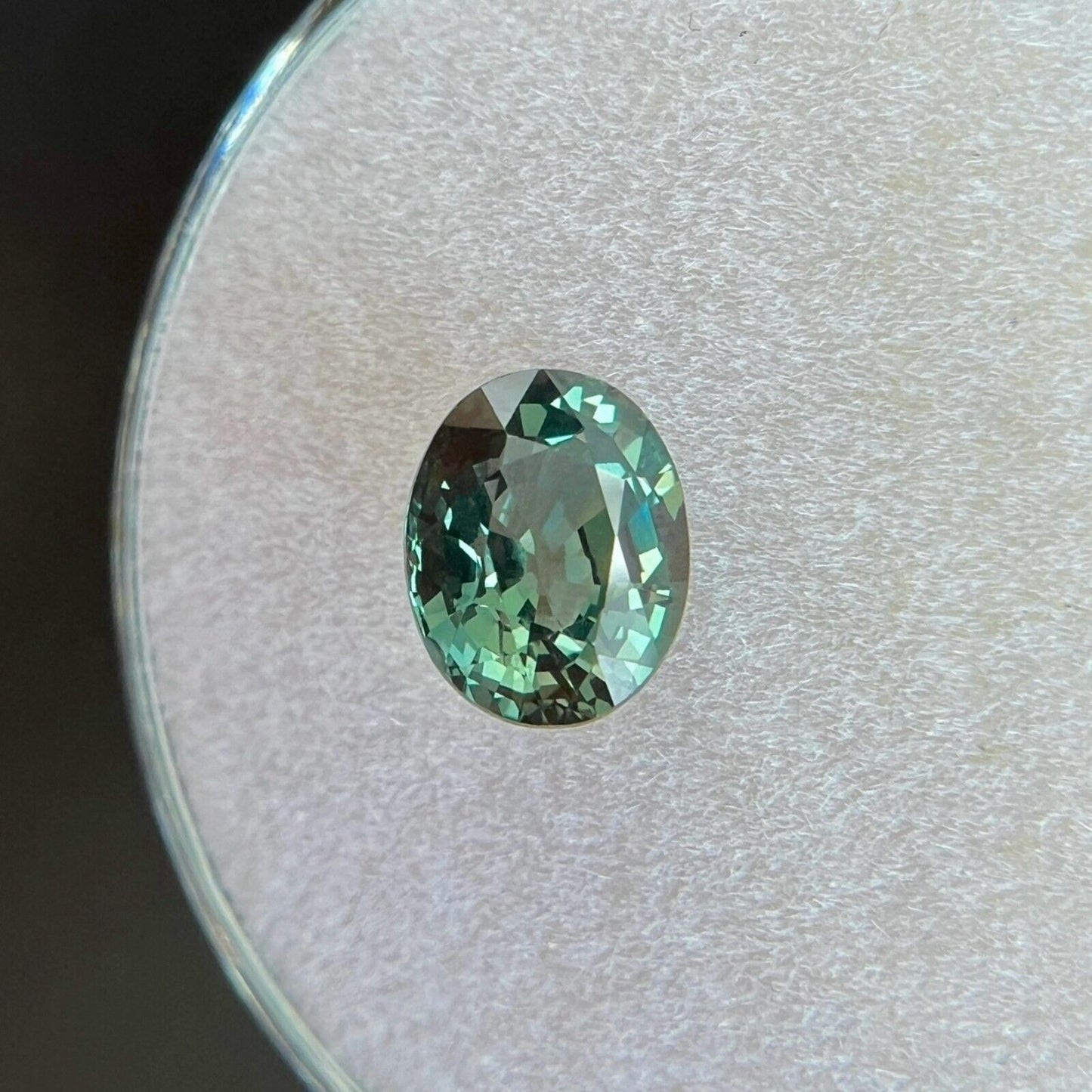 1.22ct NATURAL Sapphire Bluish Green GIA CERTIFIED Unheated Oval Cut Untreated