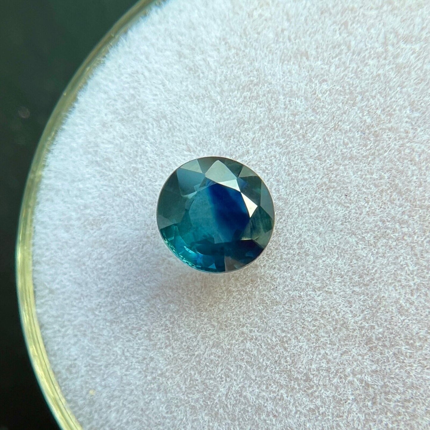 NATURAL Bi COLOUR Blue Australian Sapphire 0.68ct Round Cut 5.3mm Gemstone VS