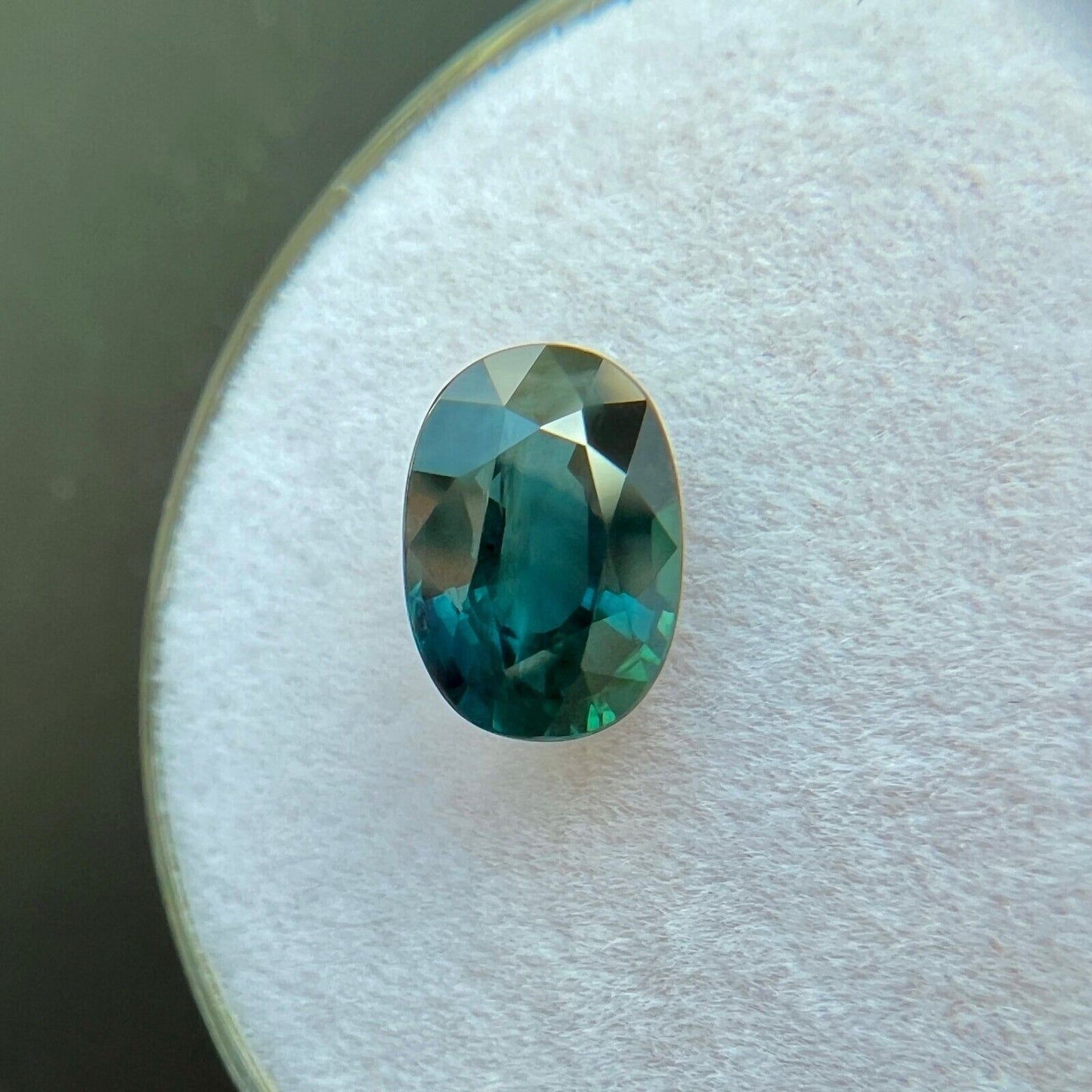 GIA CERTIFIED 1.36ct Green Blue Teal RARE Sapphire 7.9x5.4mm Oval Cut Gem