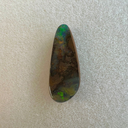 3.26ct Australian NATURAL Freeform Boulder Opal Matrix Specimen 17x6.9mm Gem