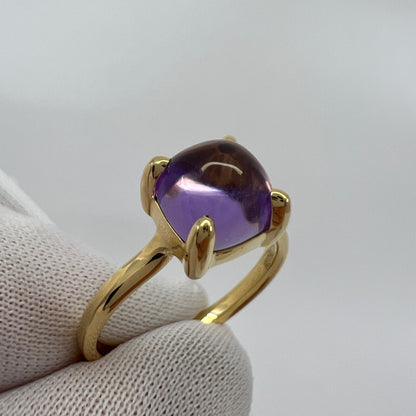 Rare Tiffany & Co. Paloma Picasso Amethyst Sugar Stack Loaf 18k Yellow Gold Ring