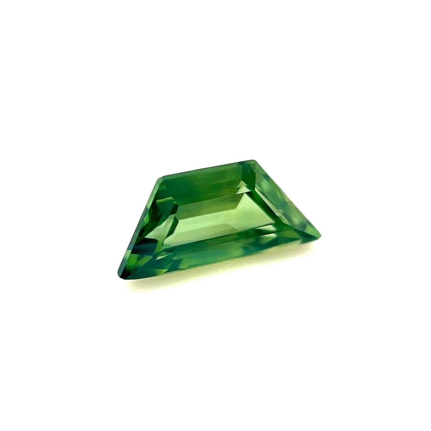 UNIQUE 0.79ct NATURAL Sapphire Green UNTREATED Trapezoid Cut 8.2x3.7mm VS