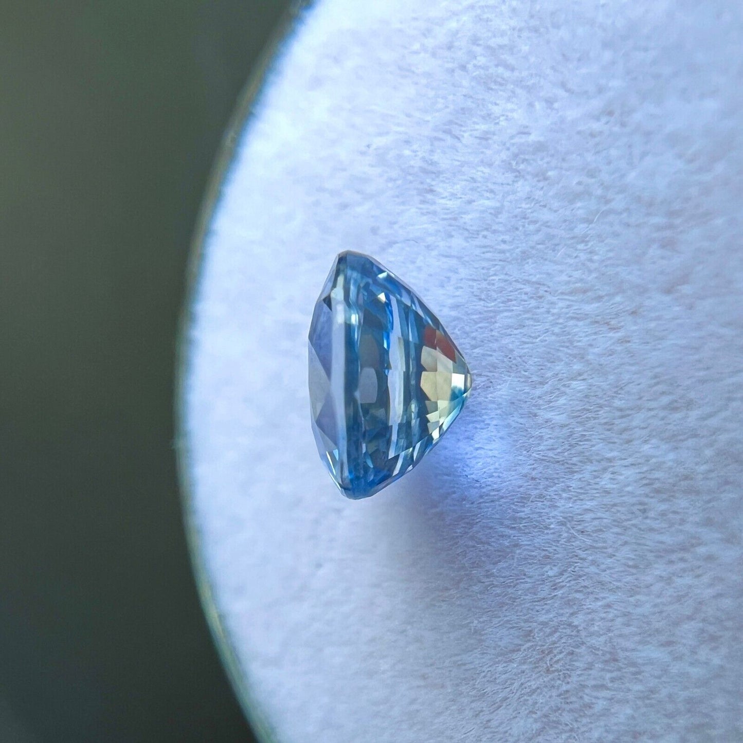 GIA CERTIFIED Unique Bi Colour Sapphire 1.29ct Natural Blue White RARE Oval Cut