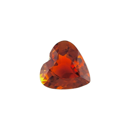 NATURAL Deep Orange Yellow Tourmaline 0.92ct Heart Cut Loose Rare Gem 6.5x6.3mm