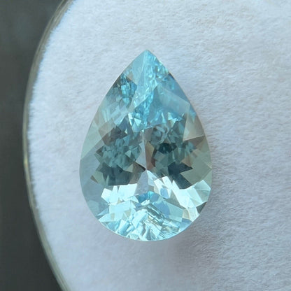 NATURAL Fine Blue Aquamarine 1.86ct Fancy Pear Fine Cut Loose Gem 11.4x7.7mm