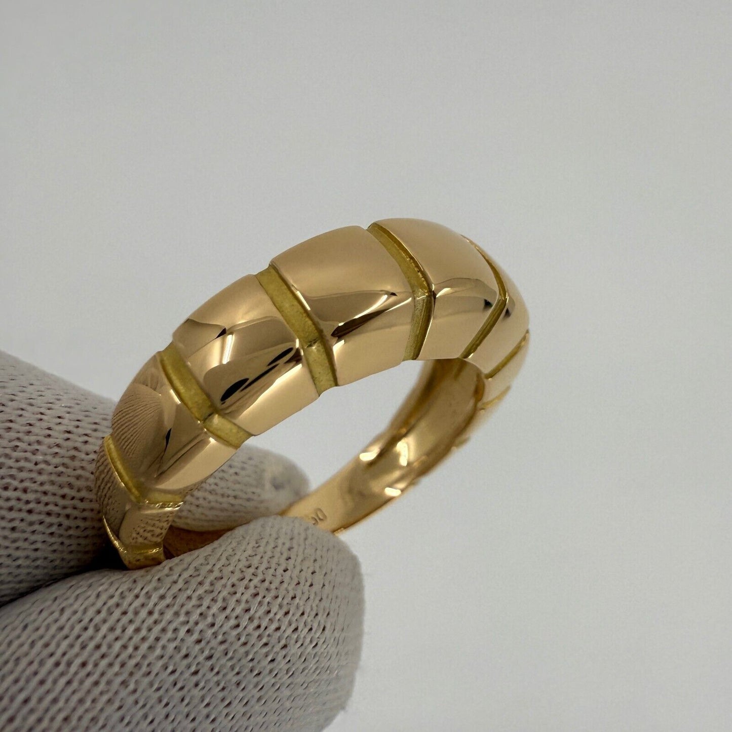 Rare Vintage Van Cleef & Arpels 18k Yellow Gold Fancy Band Ring US6 EU52