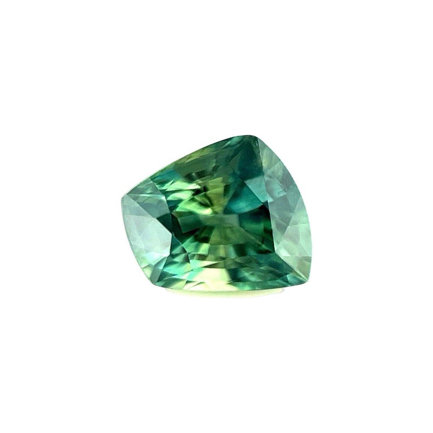 2.10ct NATURAL Sapphire VIVID Blue Green Australian FANCY Cut Gem 7.4x6.6mm VS