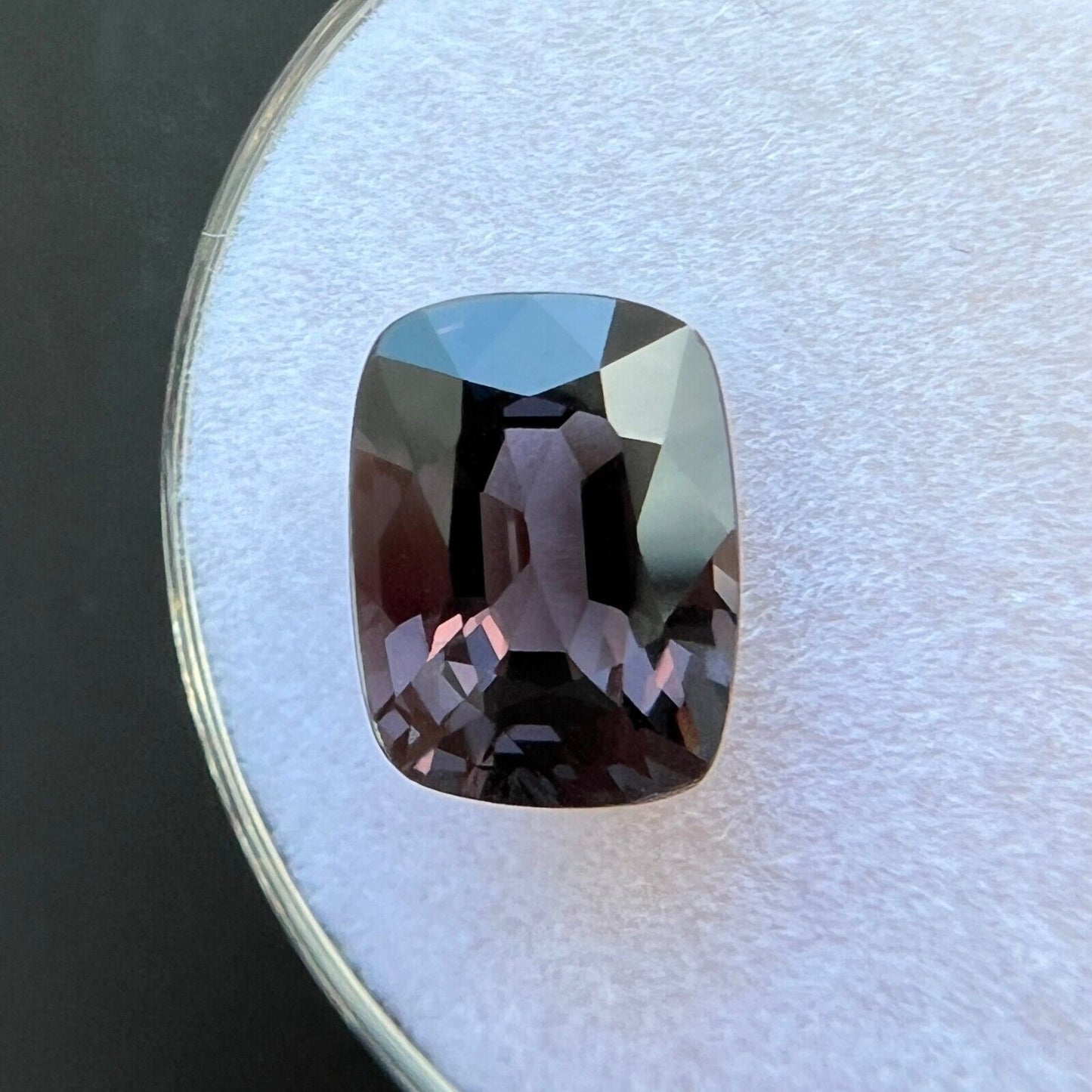 NATURAL 2.92ct Deep Purple Spinel Cushion Cut 9.7x7.2mm VS Rare Loose Gemstone