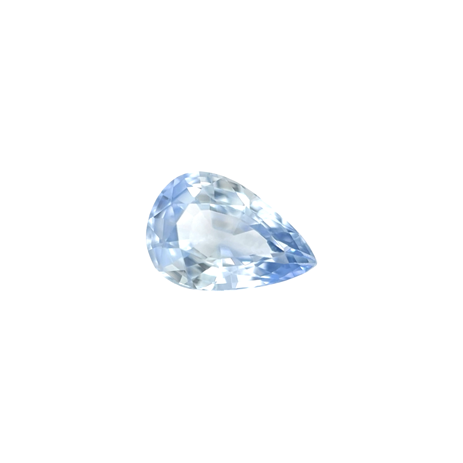 NATURAL Light Blue Ceylon Sapphire Pear Teardrop Cut G