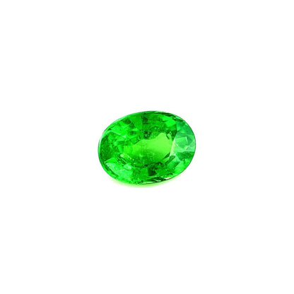 VIVID Green Tsavorite NATURAL Garnet 0.73ct Oval Cut Loose Gemstone 6x4.5mm