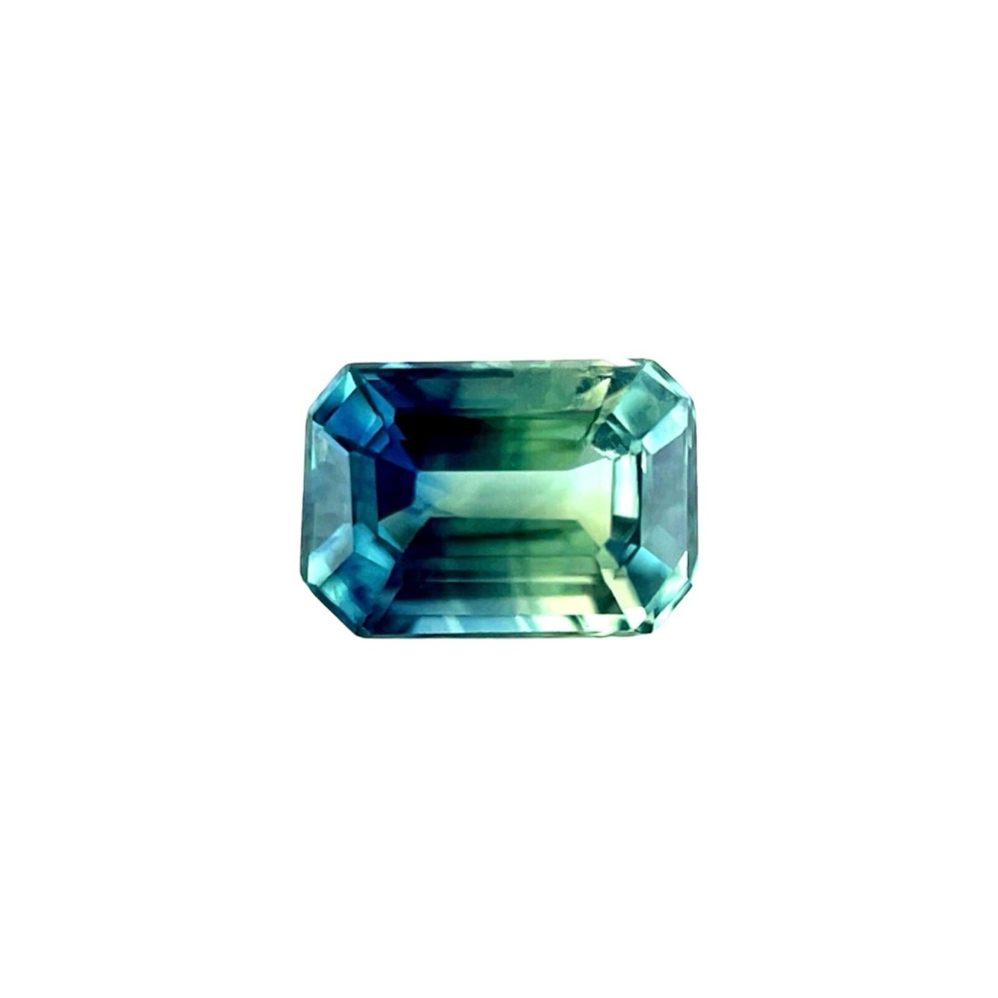 GIA Certified 1.26ct Bi Colour Sapphire Emerald Cut NATURAL Yellow Blue  7x4.9mm