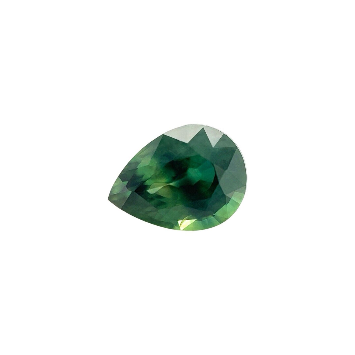 NATURAL 1.29ct Deep Blue Green AUSTRALIAN Sapphire Pear Teardrop Cut 7.7x5.7mm