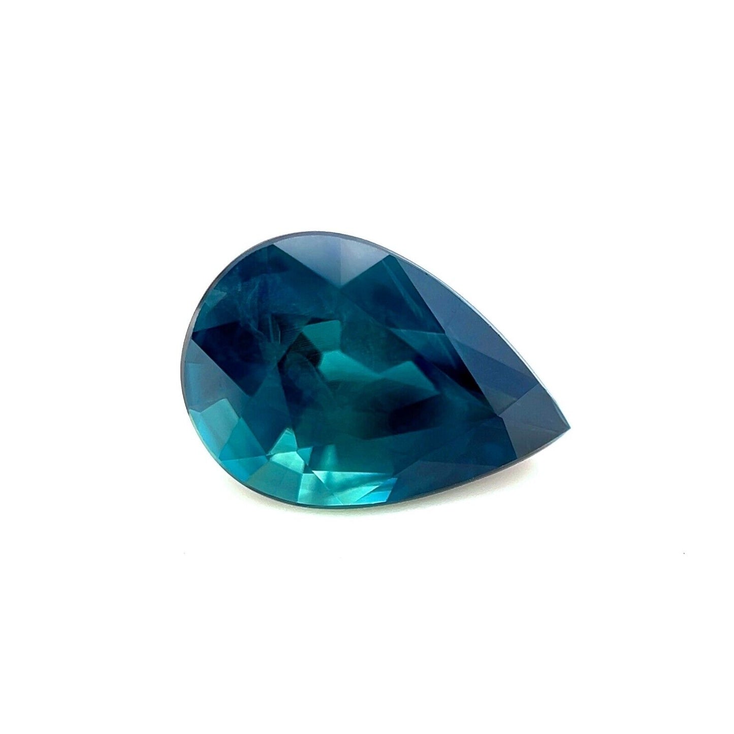 3.08ct NATURAL Deep Blue Green Teal Sapphire Pear Teardrop Cut 10.8x7.5mm Gem