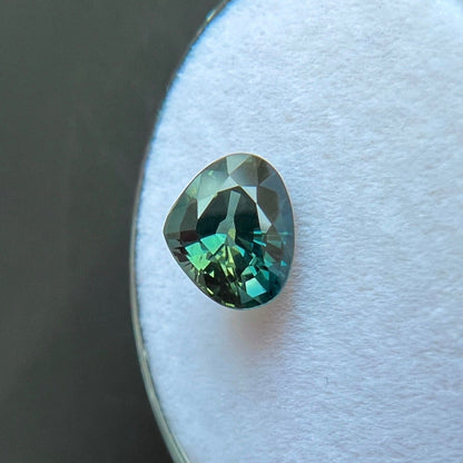 FINE 1.60ct VIVID Green Blue NATURAL Sapphire Pear Cut Loose Gem  7.3x6mm VVS