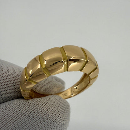 Rare Vintage Van Cleef & Arpels 18k Yellow Gold Fancy Band Ring US6 EU52