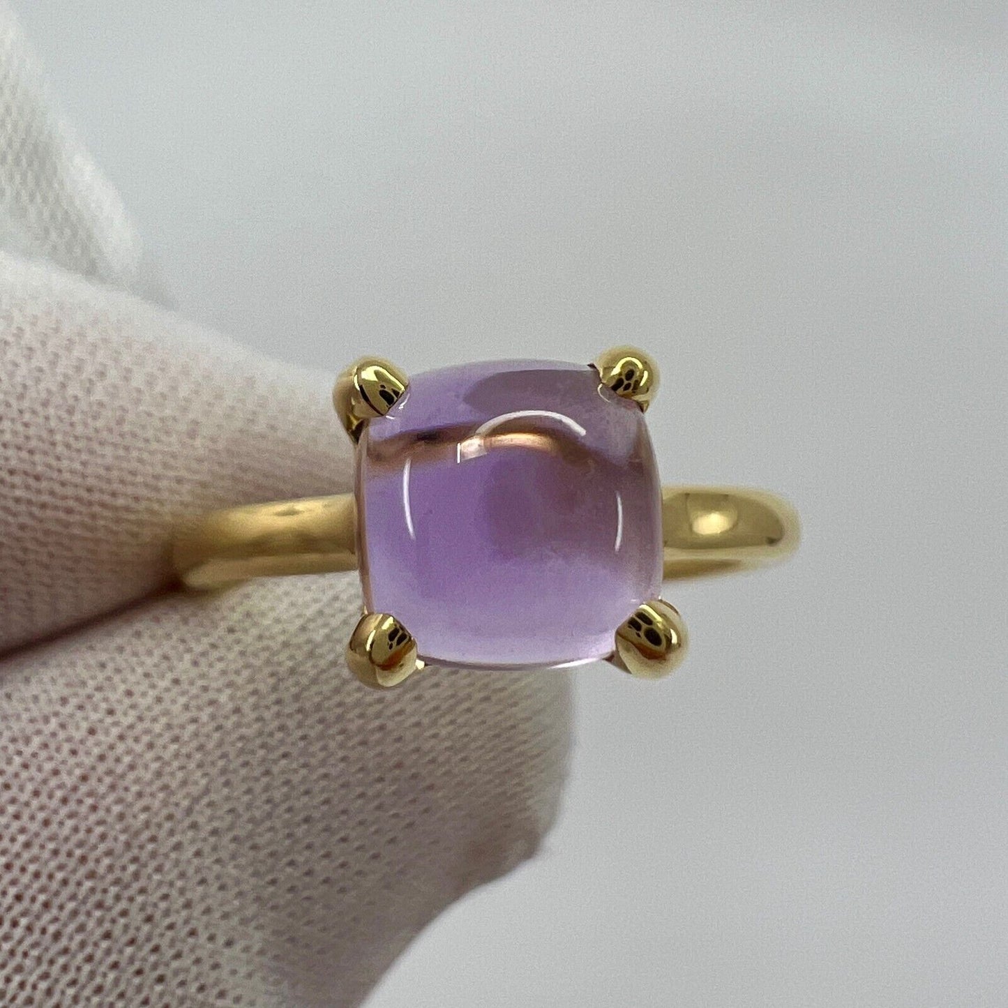 Rare Tiffany & Co. Paloma Picasso Amethyst Sugar Stack Loaf 18k Yellow Gold Ring