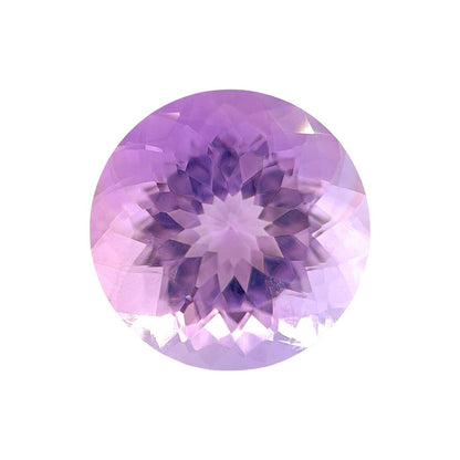 NATURAL Fancy 4.90ct Light Purple Amethyst Loose Brilliant Round Cut 11mm Gem VS