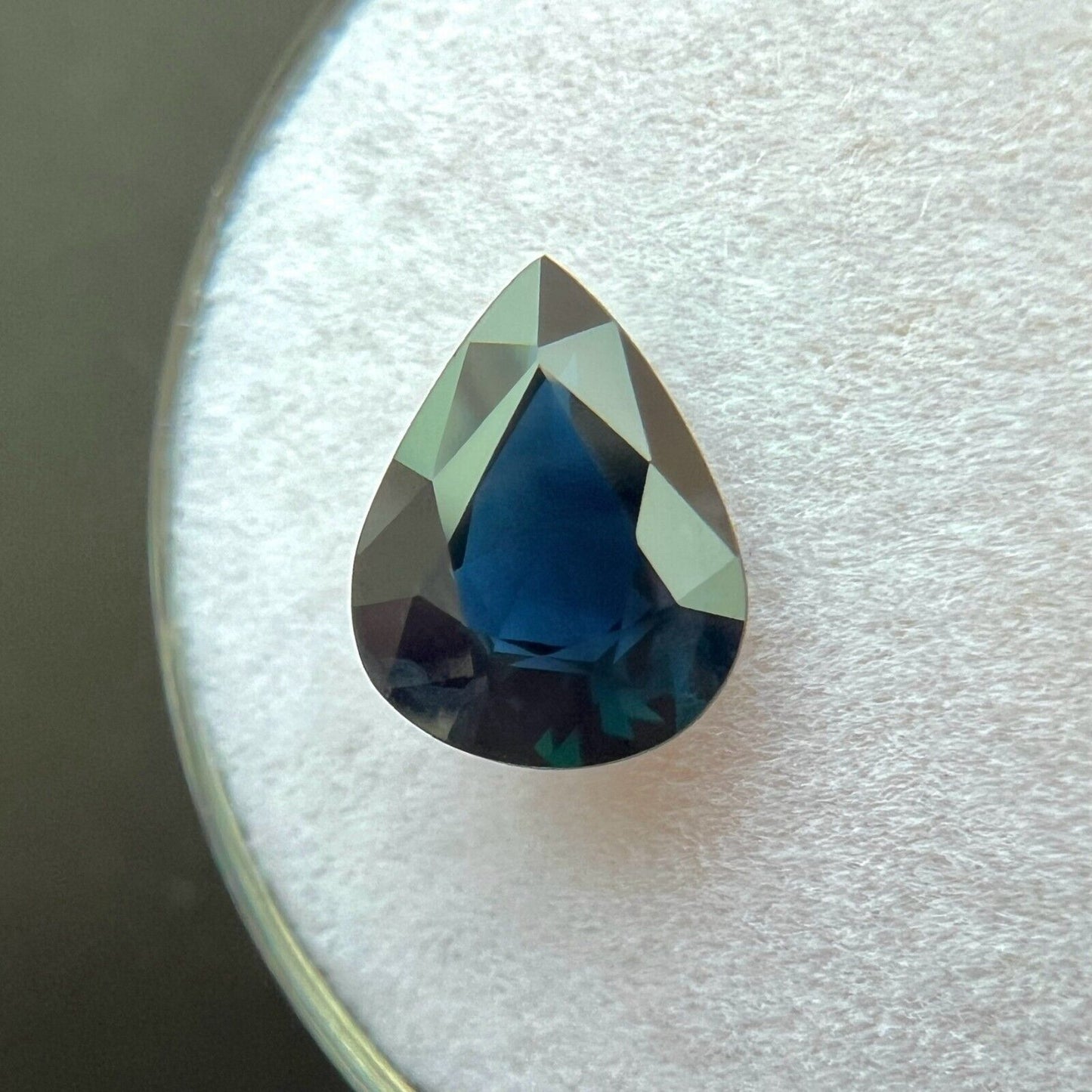 GIA CERTIFIED 1.69ct Deep Blue UNTREATED Sapphire Pear Teardrop Cut Gem 9.3x7mm