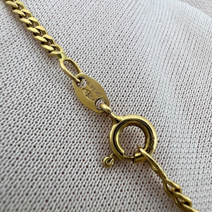 Fine Italian Made 18k Yellow Gold 2.2mm Curb Necklace Chain 24'