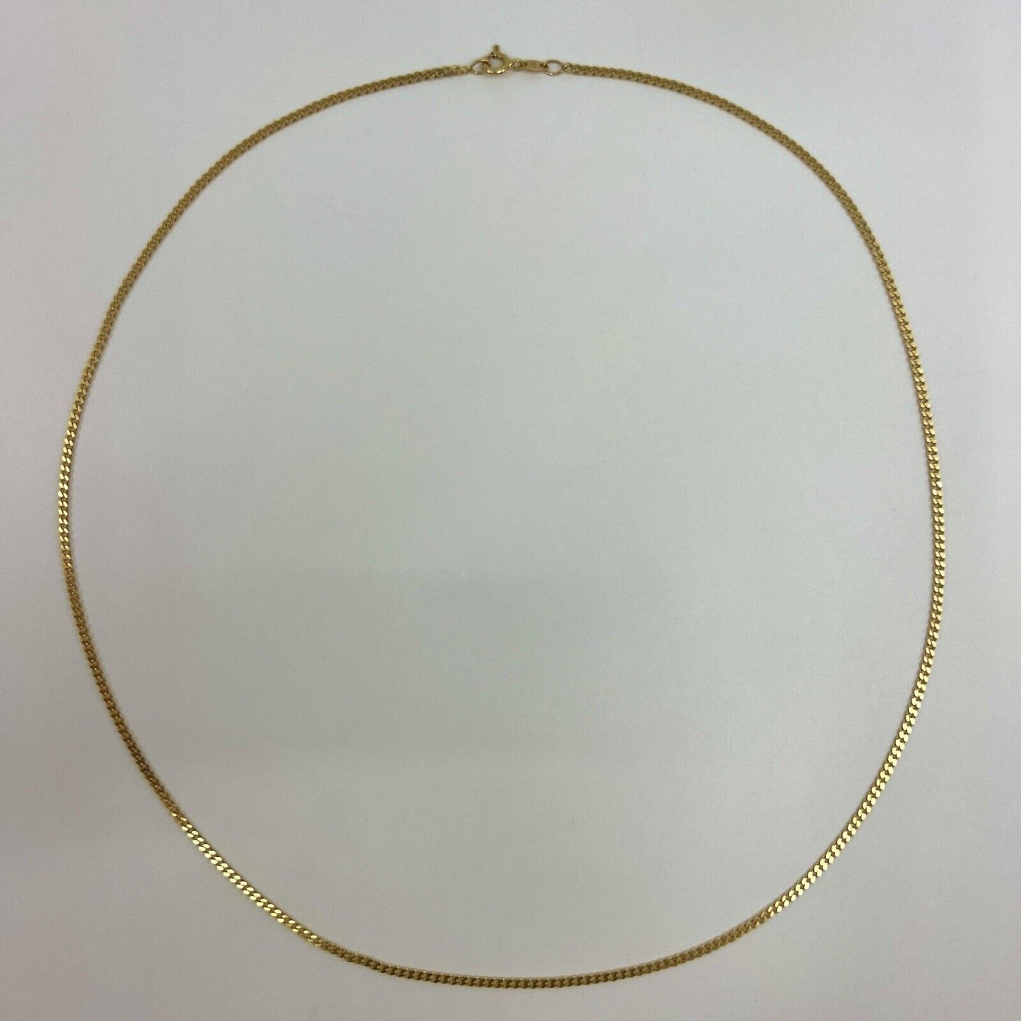 Fine Italian Made 18k Yellow Gold 2.2mm Curb Necklace Chain 24'