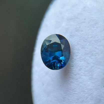 1.10ct NATURAL Deep Blue NATURAL Australia Sapphire Oval Cut VVS Gem 6.2x5.3mm