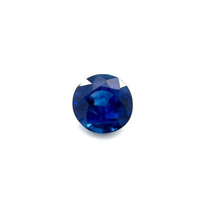 0.92ct NATURAL Ceylon Sapphire Deep ROYAL Blue Round Cut Loose RARE Gem 5.4mm