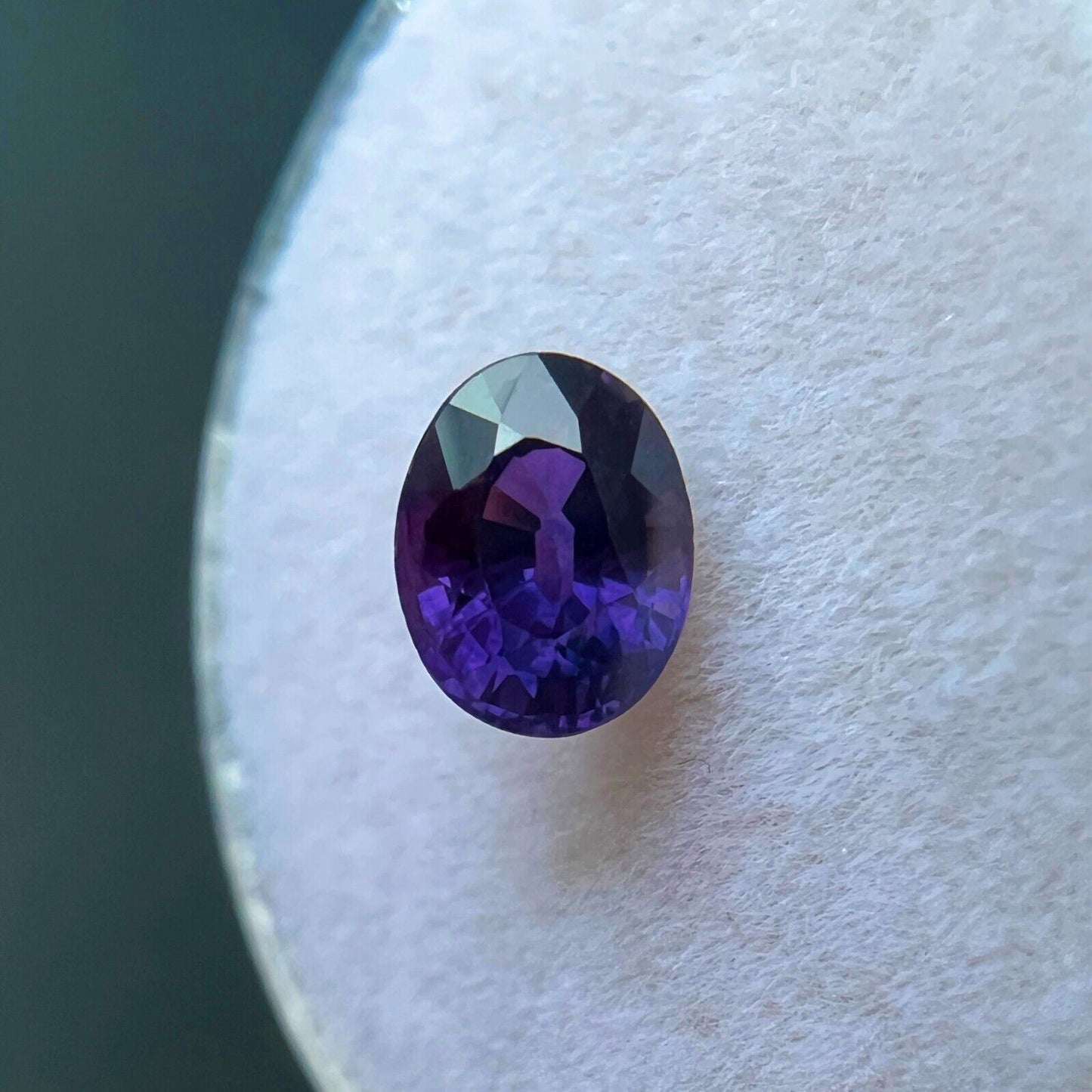 FINE 1.18ct DEEP Purple Sapphire Oval Cut UNTREATED Loose Gem 6.7x5.2mm VS