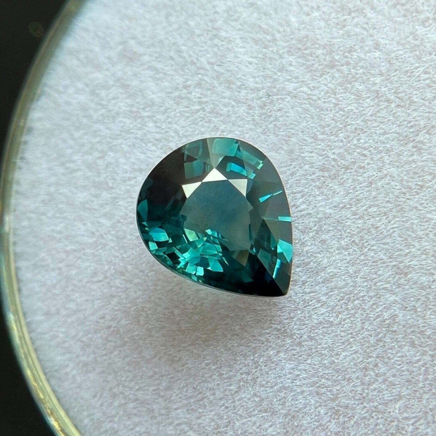 GIA CERTIFIED 1.08ct NATURAL Sapphire UNIQUE Green Blue Teal Pear Cut UNTREATED