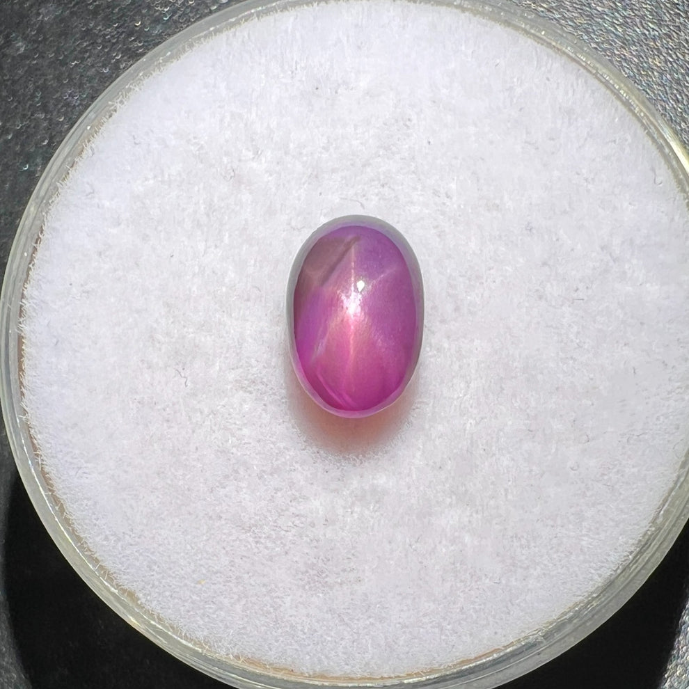 IGI CERTIFIED 1.50ct Deep Purple STAR Sapphire NATURAL Loose Oval Cab ...