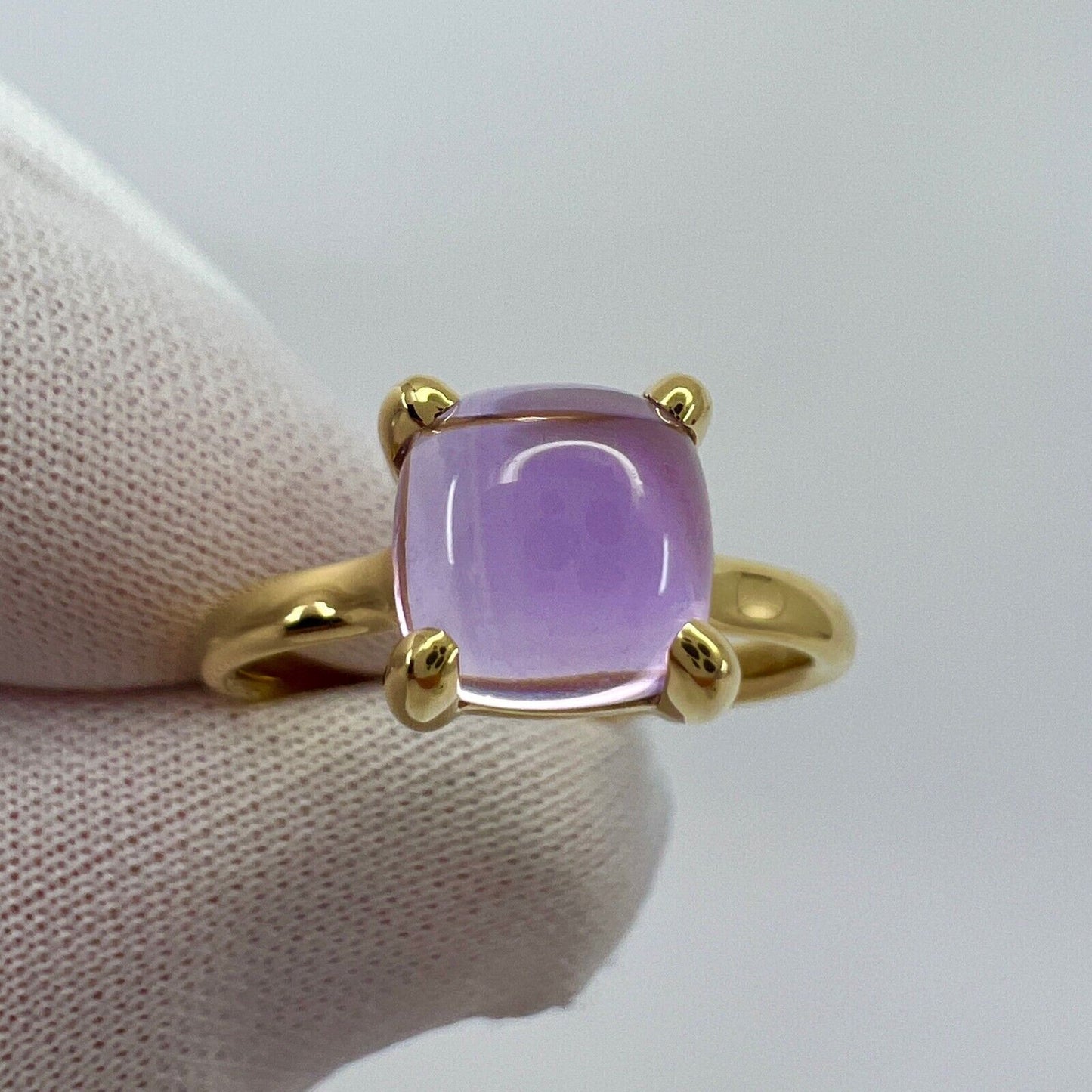 Rare Tiffany & Co. Paloma Picasso Amethyst Sugar Stack Loaf 18k Yellow Gold Ring