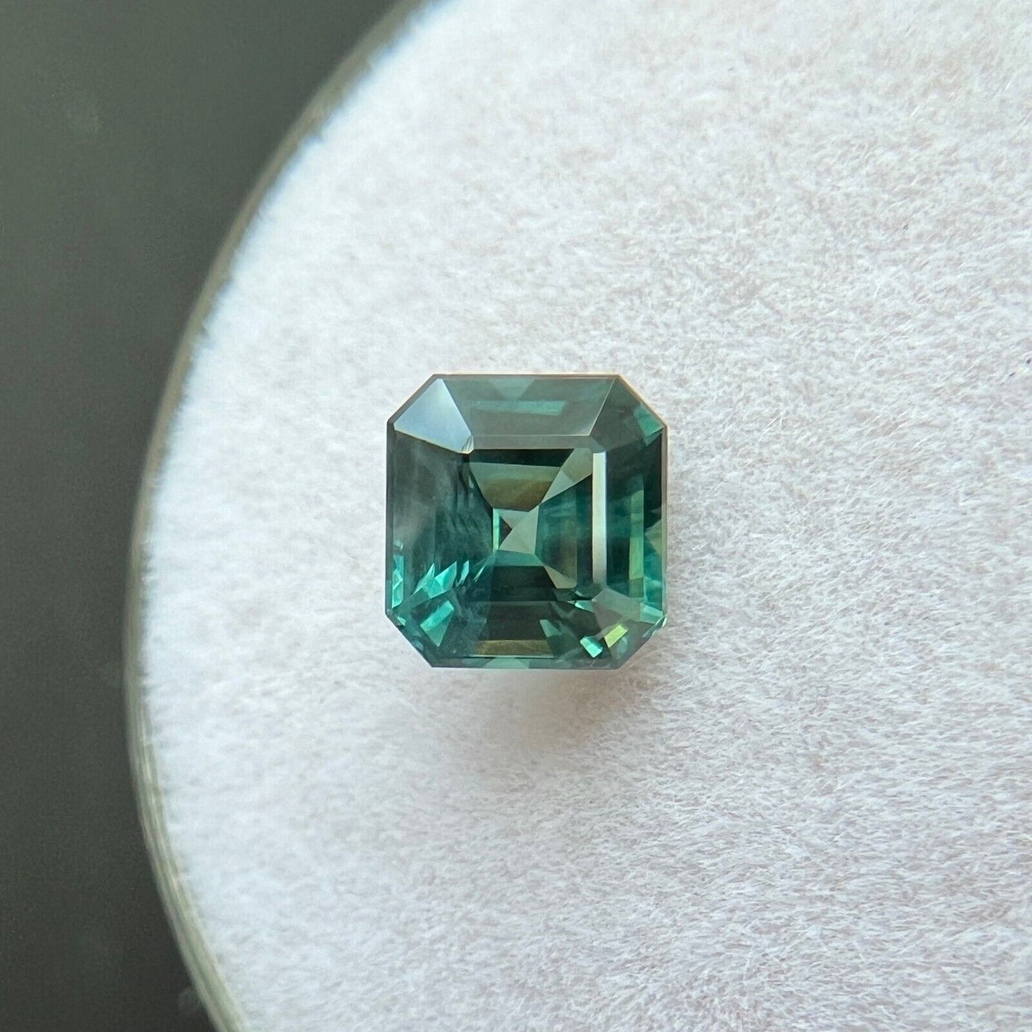 GIA CERTIFIED 1.04ct Sapphire Octagon NATURAL Green Blue UNTREATED 5.6x5.3mm