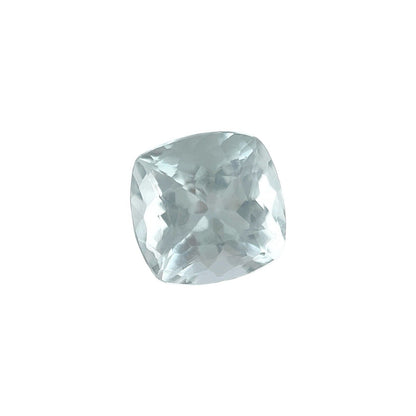 1.58ct NATURAL Aquamarine Light Blue Cushion Cut Loose Gemstone 7.4x7.3mm