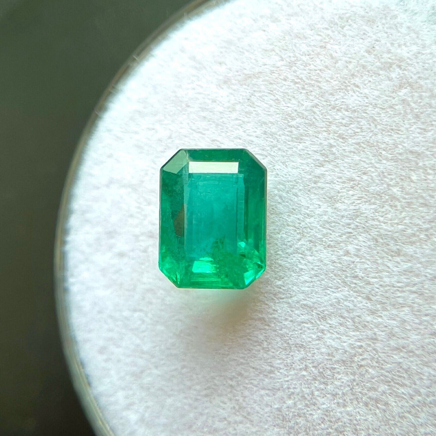 GIA CERTIFIED 1.12ct NATURAL Emerald Vivid Green Octagonal Cut Gem 6.8x5.2mm Gem