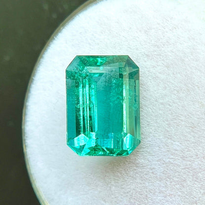 3.30ct GIA CERTIFIED Natural VIVID Green Emerald Octagonal Emerald Cut Loose Gem